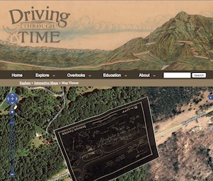 Image of the Driving Through Time web page